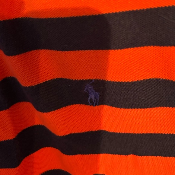 Polo by Ralph Lauren Mens XL Orange and Blue Polo Collared Shirt - Picture 4 of 7